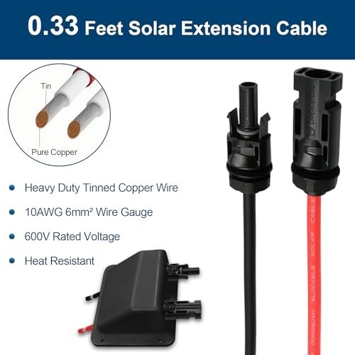 Waterproof Dual Solar Cable Entry Gland, UV Resistant Housing for RV, Boat, Camp