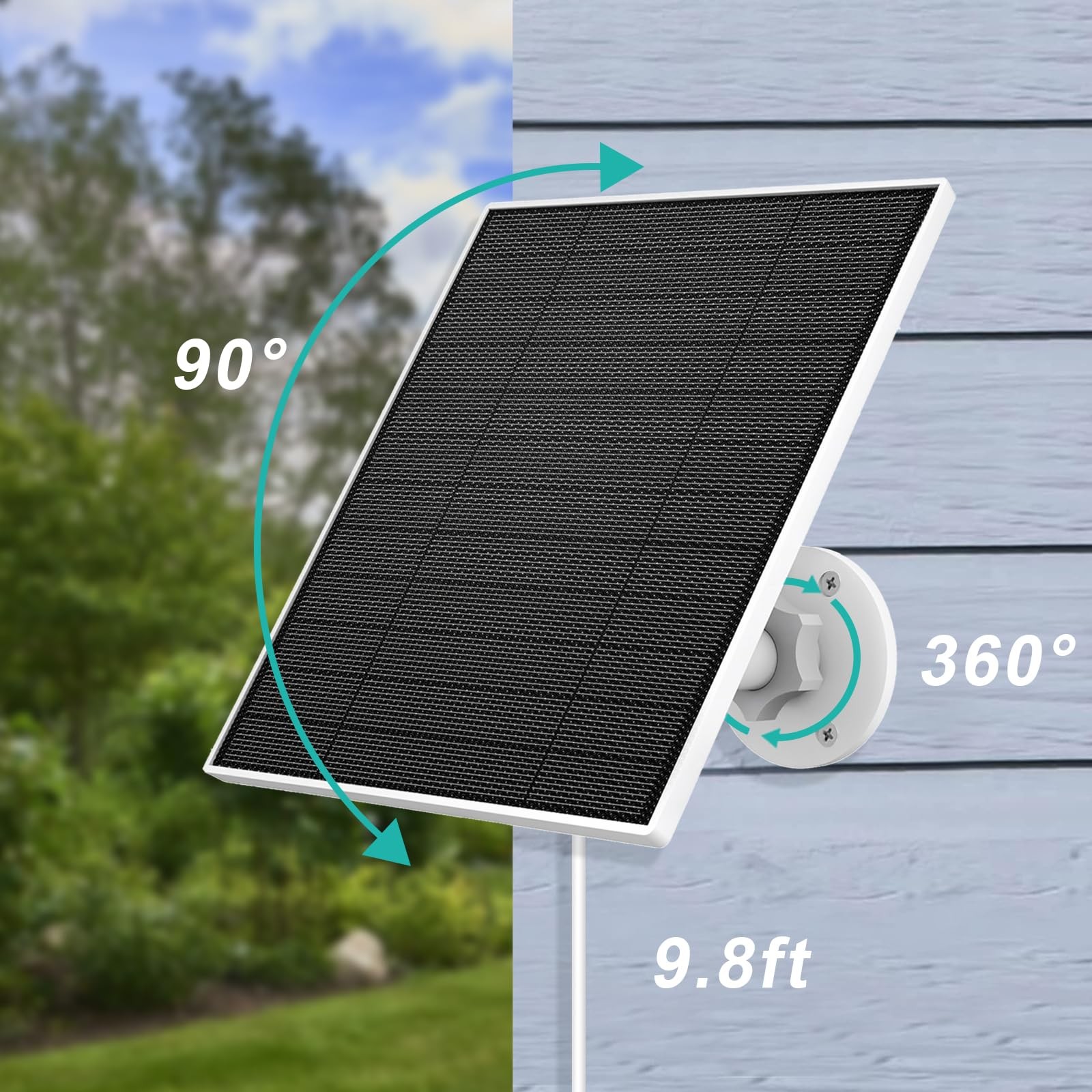 EverExceed 5W Solar Panel Compatible with Wyze Battery Cam Pro, Cam Outdoor V…