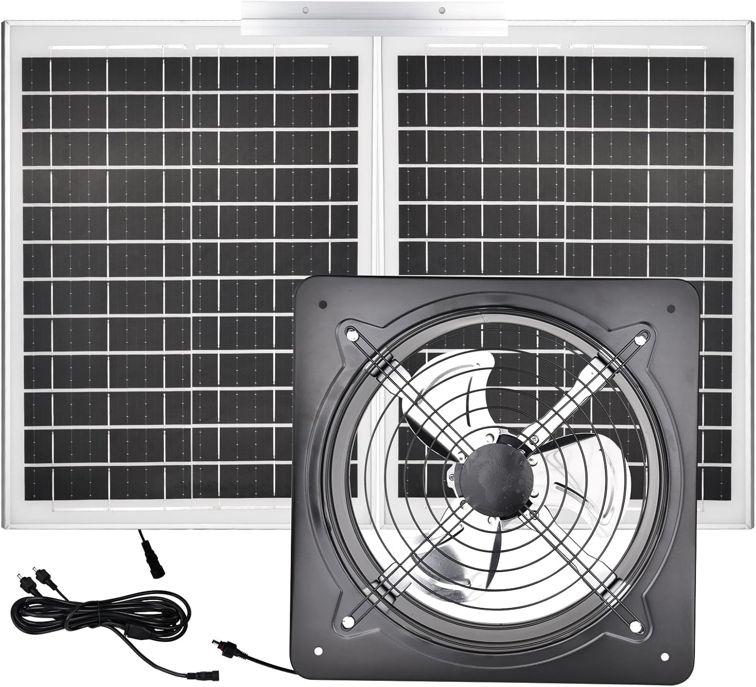 40W Solar Attic Fan Kit 40W Solar Panel + a 25W DC Fan Plug and Play for Attic