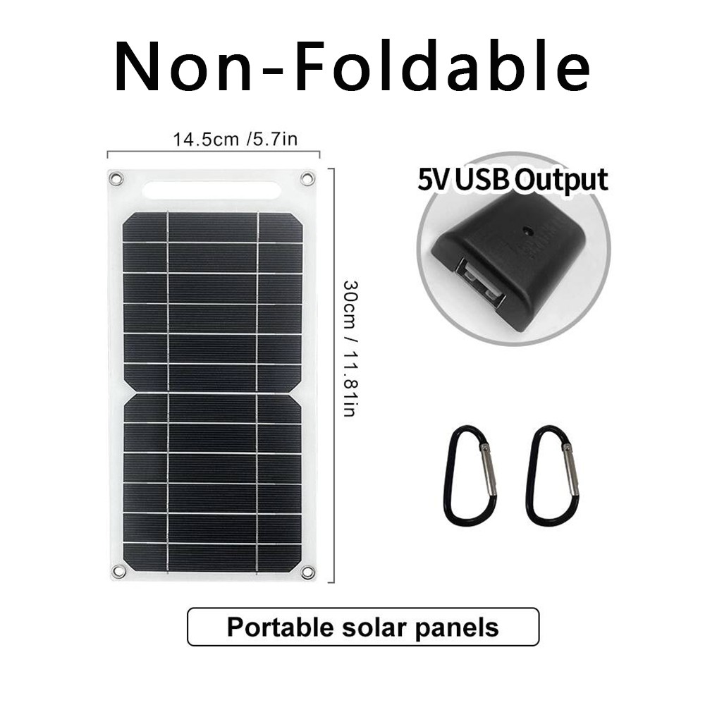 USB Solar Panel Power Bank for Outdoor Camping Hiking Phone Charger 5V Portable
