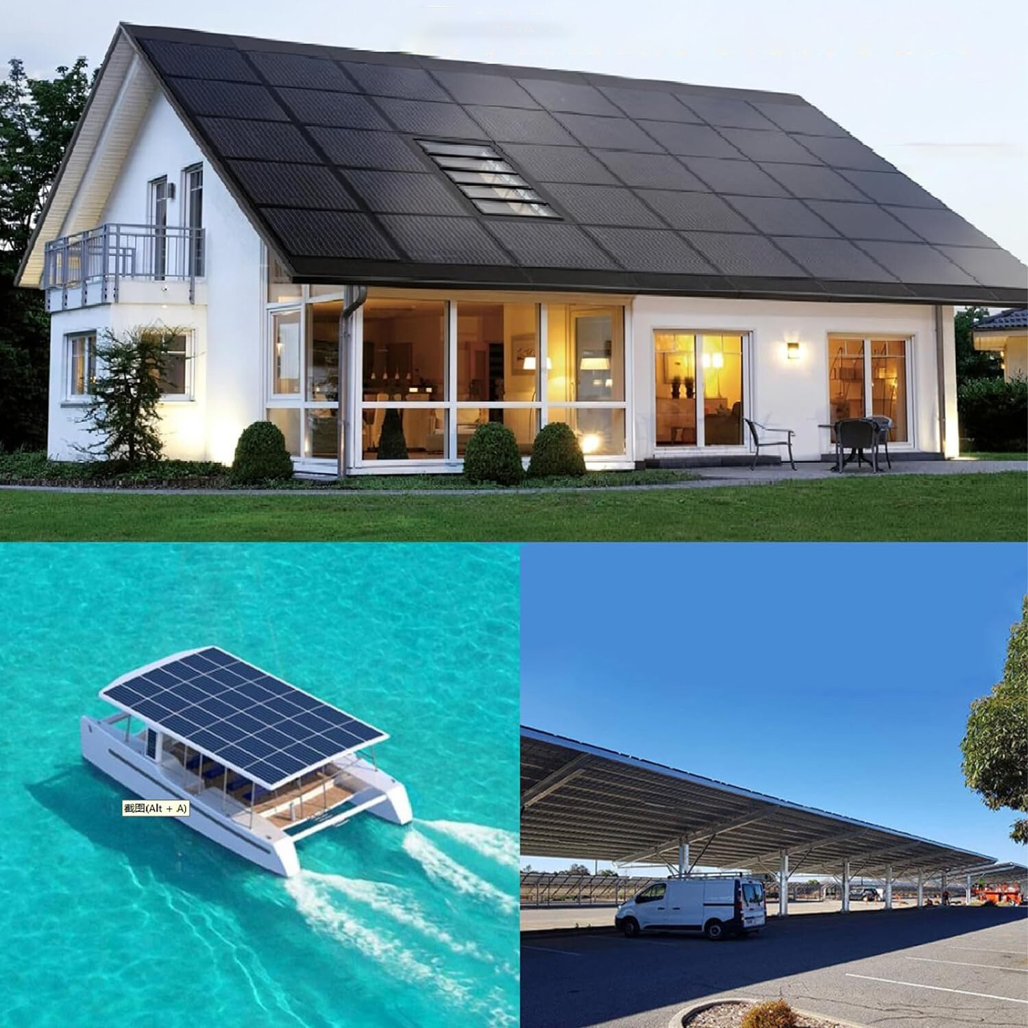 100W 200W 400W 800W 1000W Watt Solar Panel Mono 12V N-Type RV Home Off-Grid
