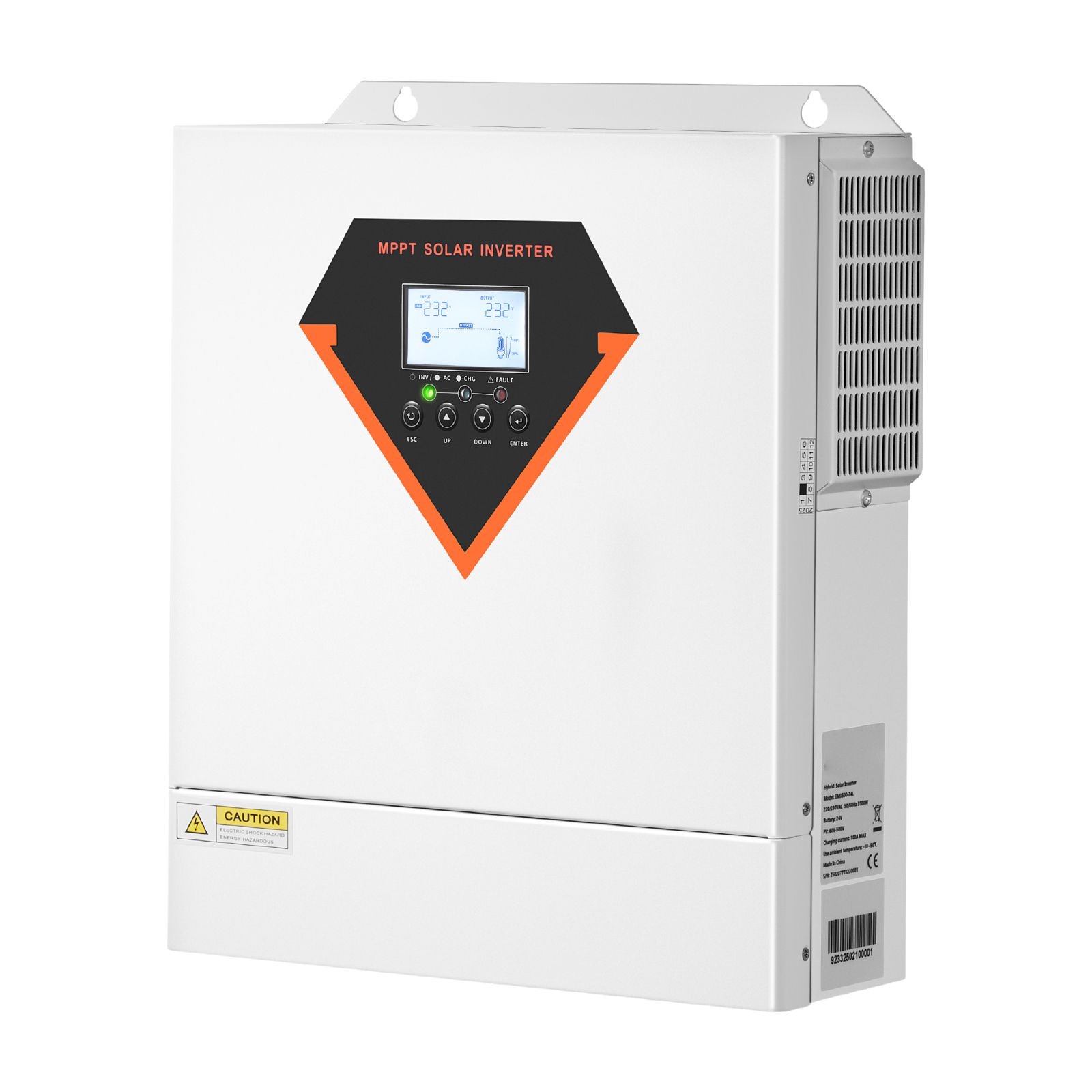 3500W Hybrid Solar Inverter, 24V to 220V AC, Built – in 100A MPPT Controller