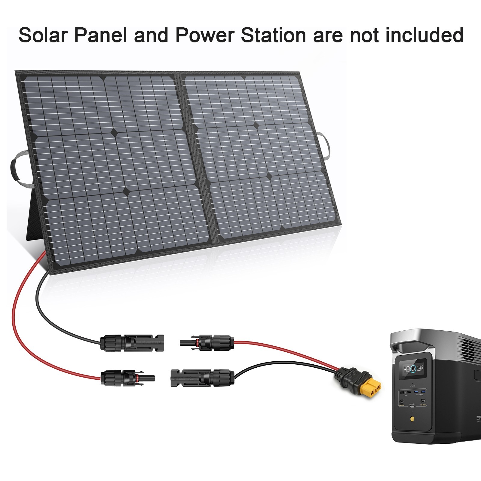 11Ft MHPOWOS Solar Panel Charge Cable Solar Connector to XT60 Adapter Connector