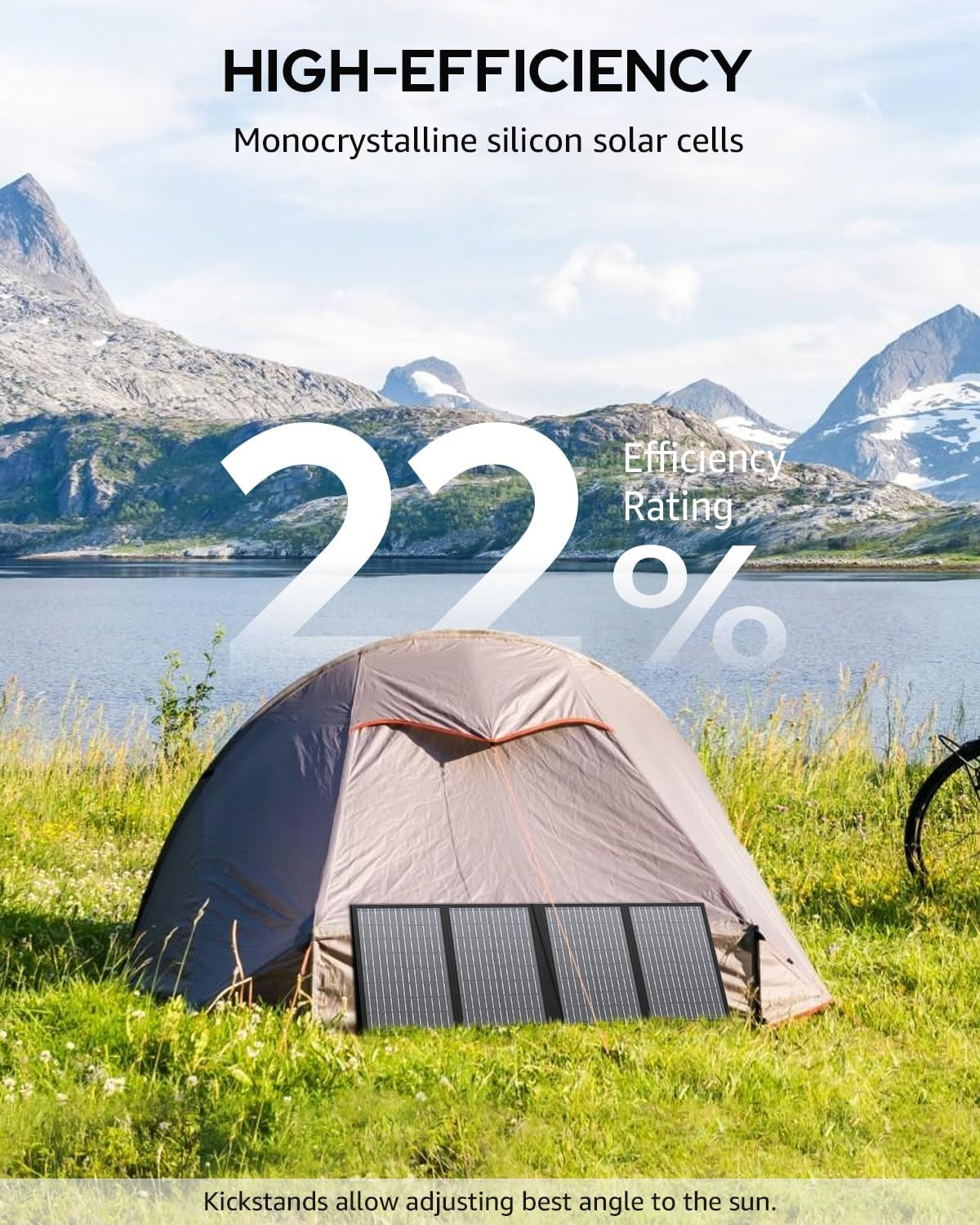 60W Portable Solar Panel Charger with USB & Type-C for Camping