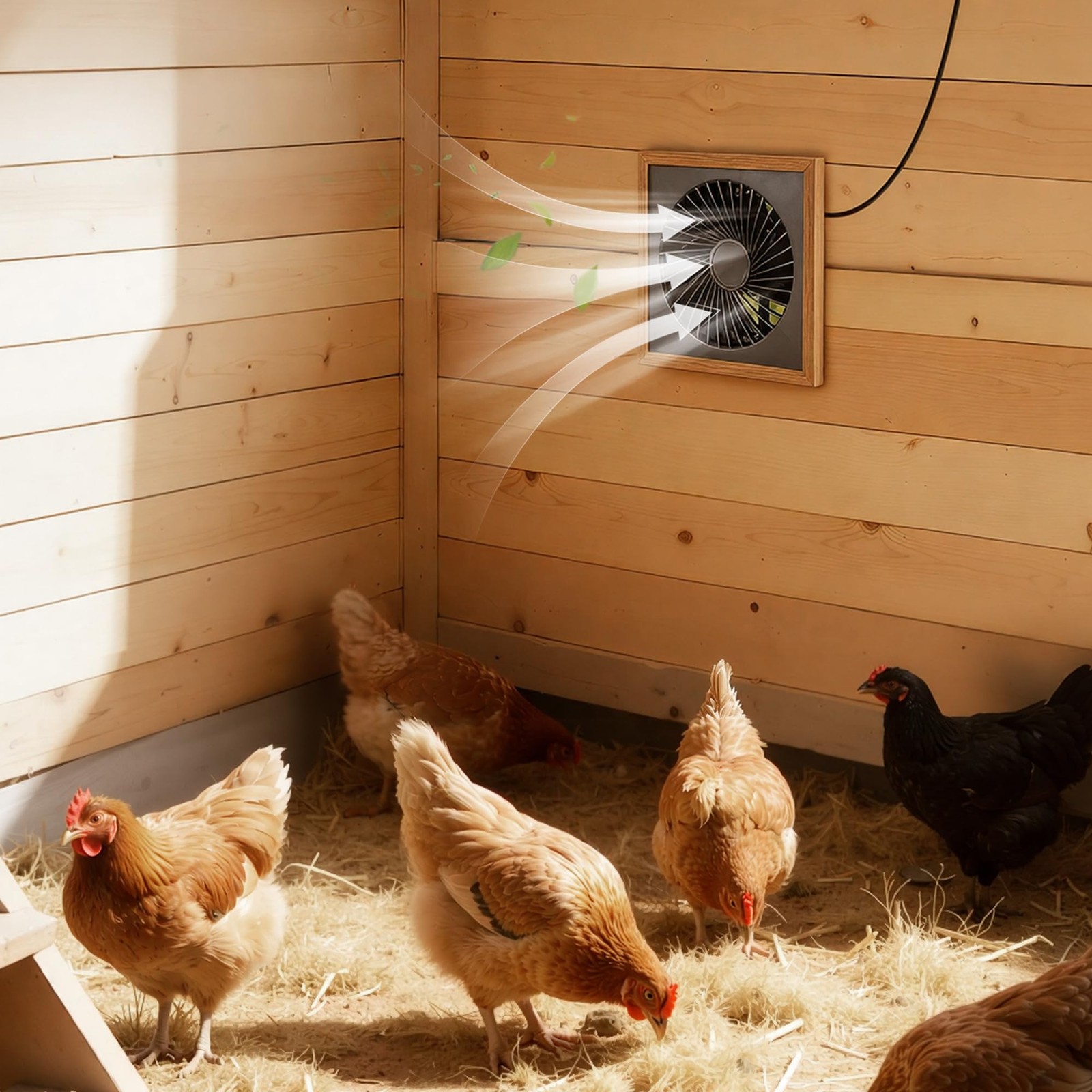 VEVOR Solar Powered Fan, 25W Solar Panel with 220 CFM Airflow, Adjustable Panel