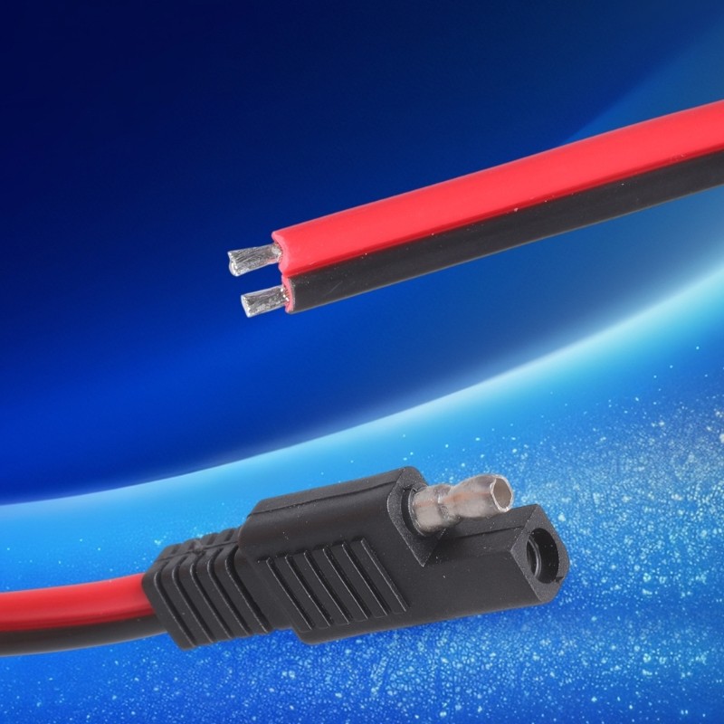 SAE to 2Pin Wire 14AWG Heavy Duty Construction Compatible for DC12/24V Systems