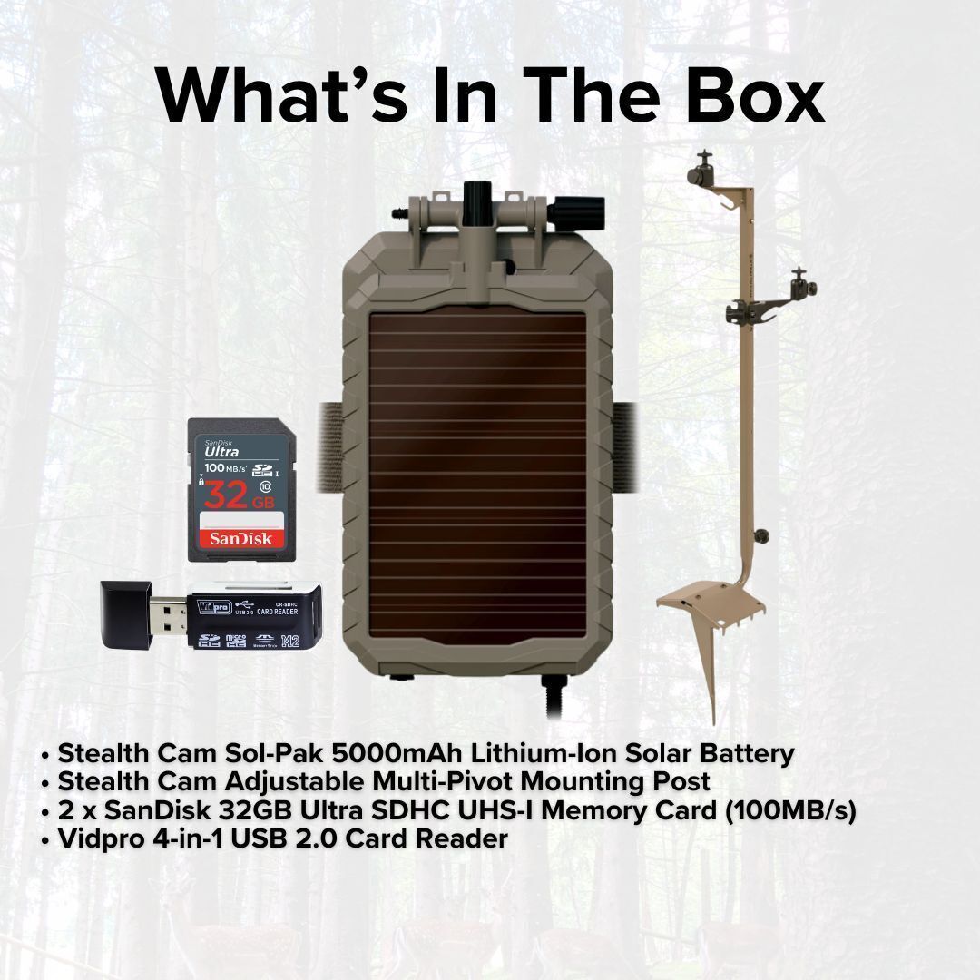 Stealth Cam Adjustable Multi Pivot Mounting Post for Trail Camera Bundle