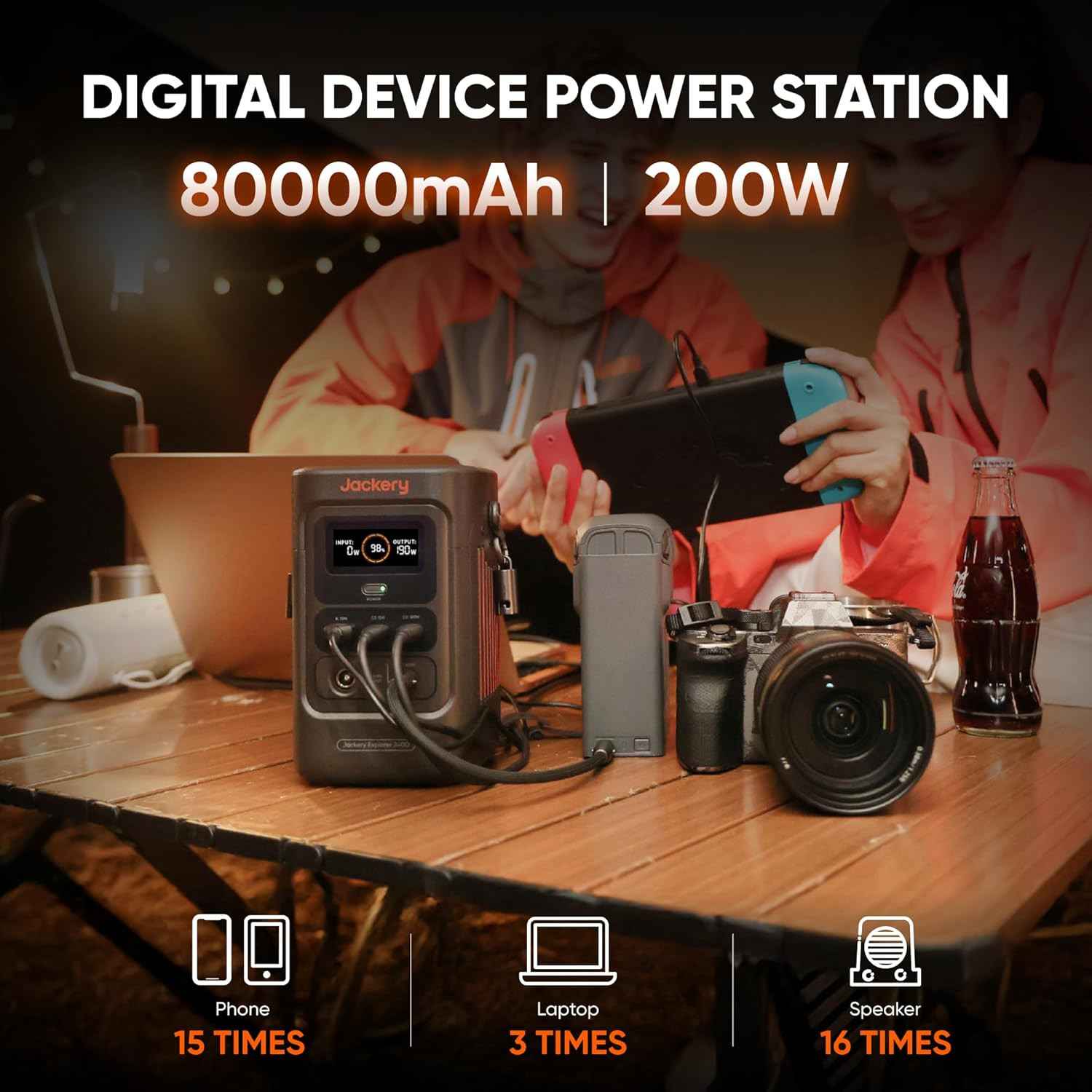 Jackery Portable Power Station Explorer 240D, 256Wh Backup Lithium Battery, with