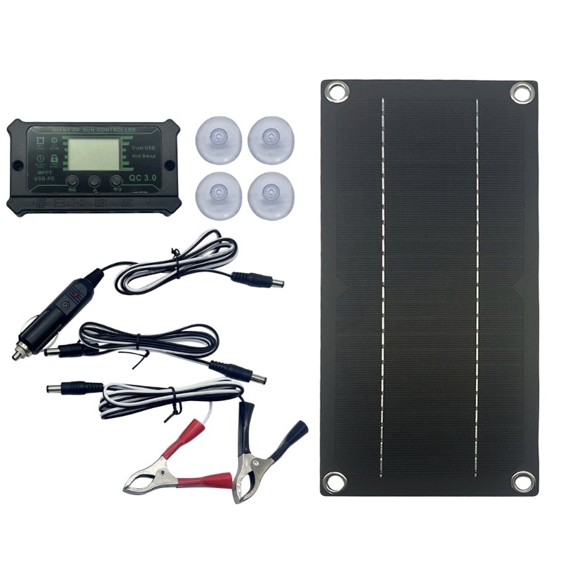 600W 100A Solar Panel with Wire Dripping Glues Plate Power Accessories Easy Use