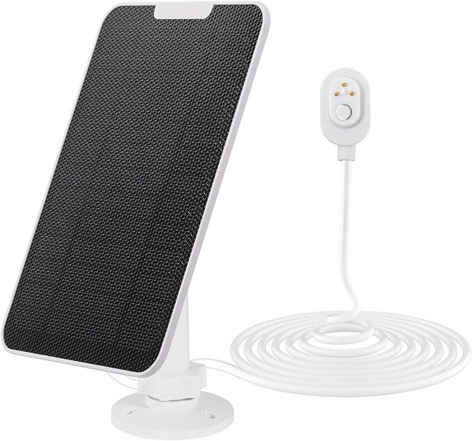 Solar Panel 3W 5VDC Compatible with Arlo Security Camera and Lights, 26ft Cable
