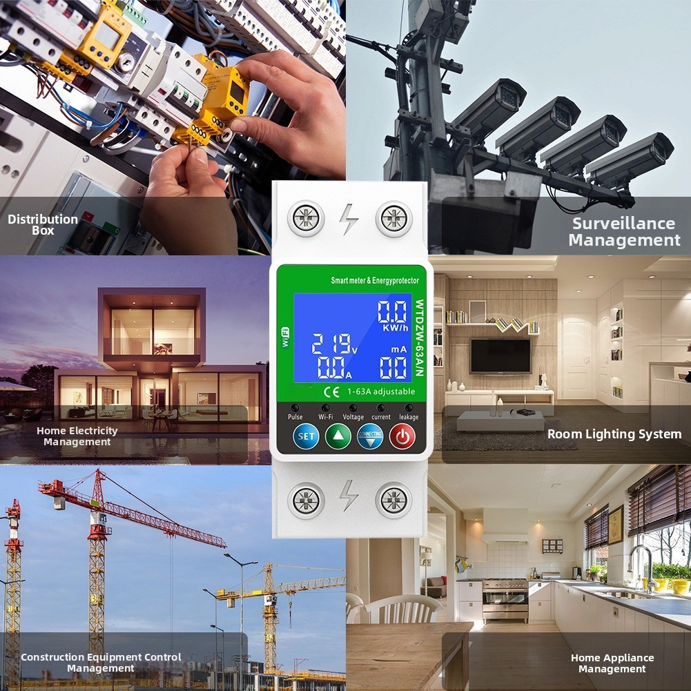 Water Pump Motor WiFi Controller AC230V ABS Housing Bidirectional Metering