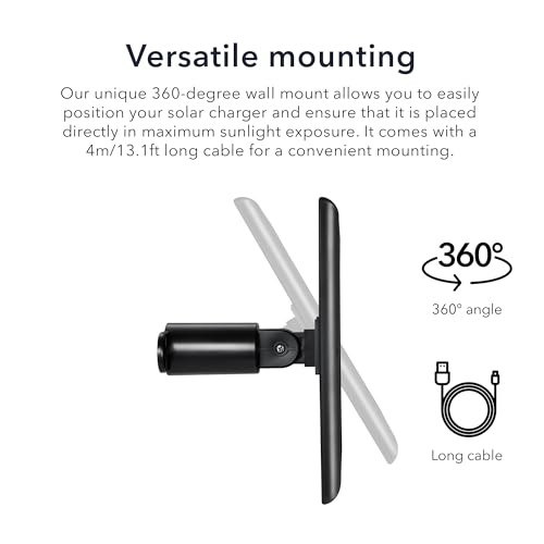 Solar Panel Compatible with Ring Spotlight Cam/Plus/Pro Battery, 2 Pack Black