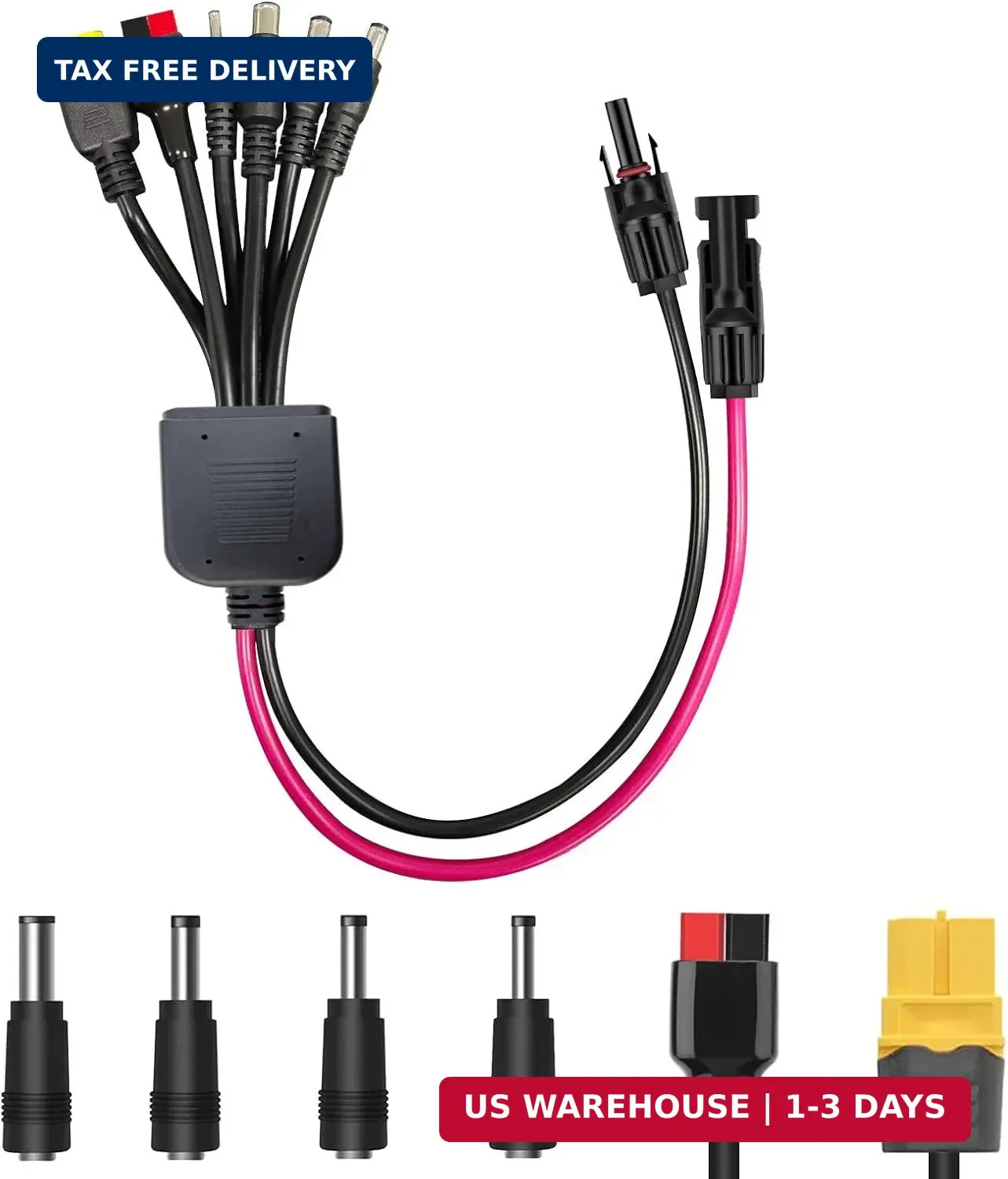 6-in-1 Solar Connector Kit with Female and Male Connectors, Universal Solar Adap