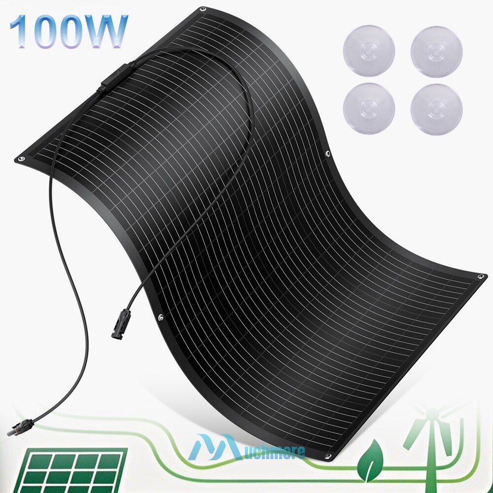 200W 400W Flexible Mono Solar Panel 18V Power Charge Camping Home PV RV Battery