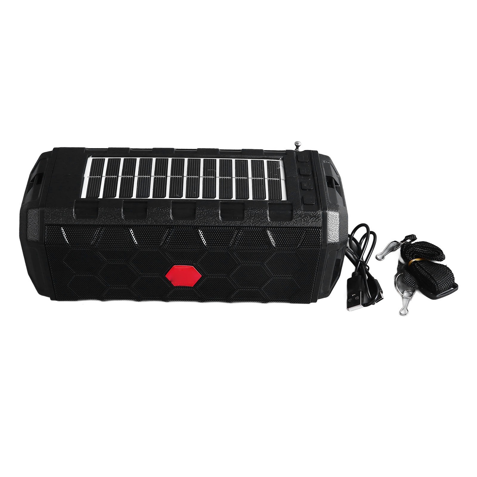 Solar Bluetooth Speaker Solar Panel Waterproof 1200mAh Bright Flashlight Ra GTYX