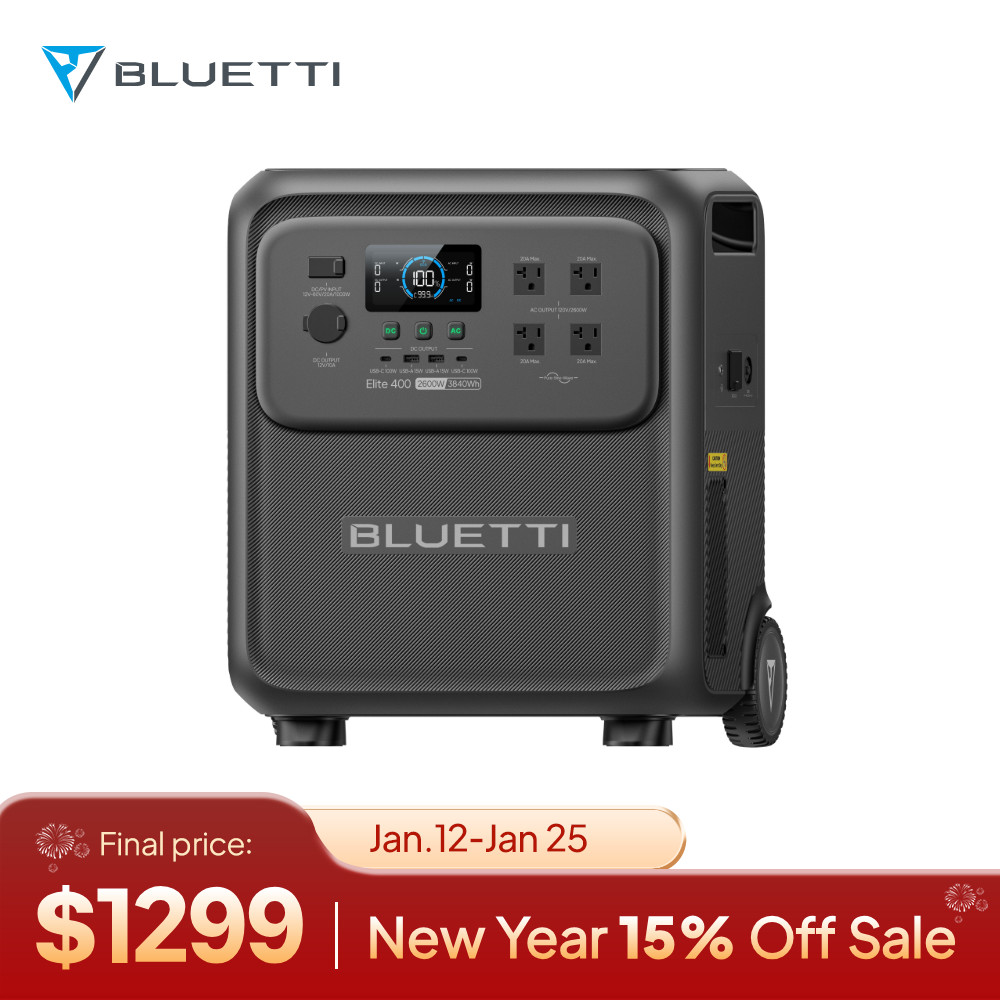 BLUETTI Elite 400 3840Wh 2600W Portable Power Station LiFePO4 for Home Backup