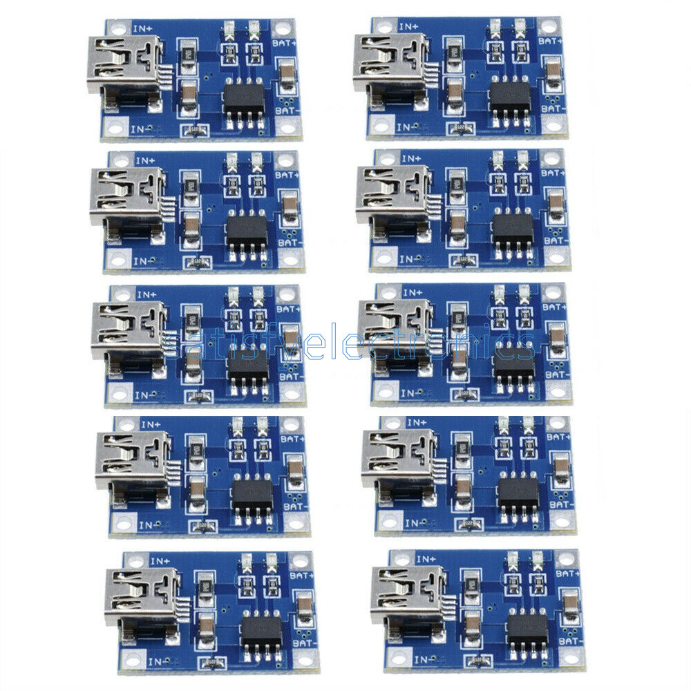 10PCS 5V Mini USB 1A Lithium Battery Charging Board Charger Module IN 4.5V-5.5v