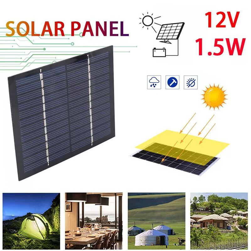 1/3/4/5/10 Pcs 12V 1.5W DIY Solar Power Cell Phone Charger Panel Outdoor Camping