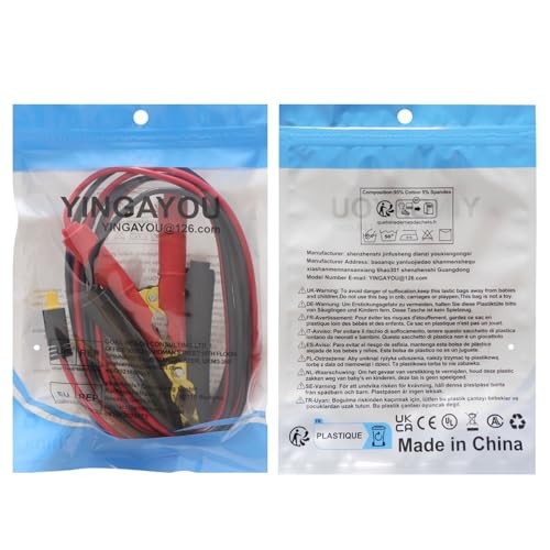 XT60 to Alligator Clip Cable 12AWG 30A XT60 Female to Alligator Clips 3 m/10 ft