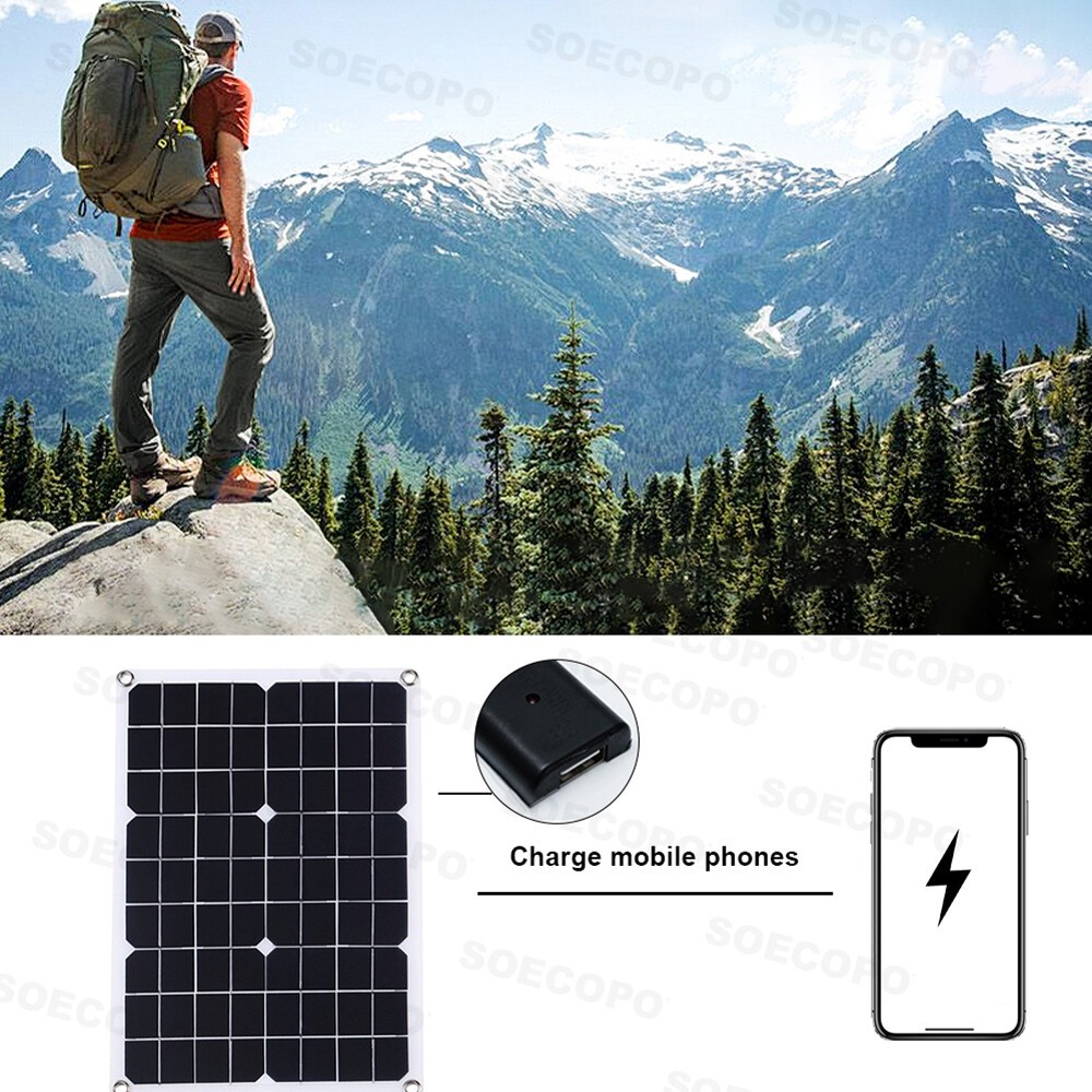 6000W Solar Panel Set Solar Power Inverter Generator Home 100A 110V Grid Syste6C
