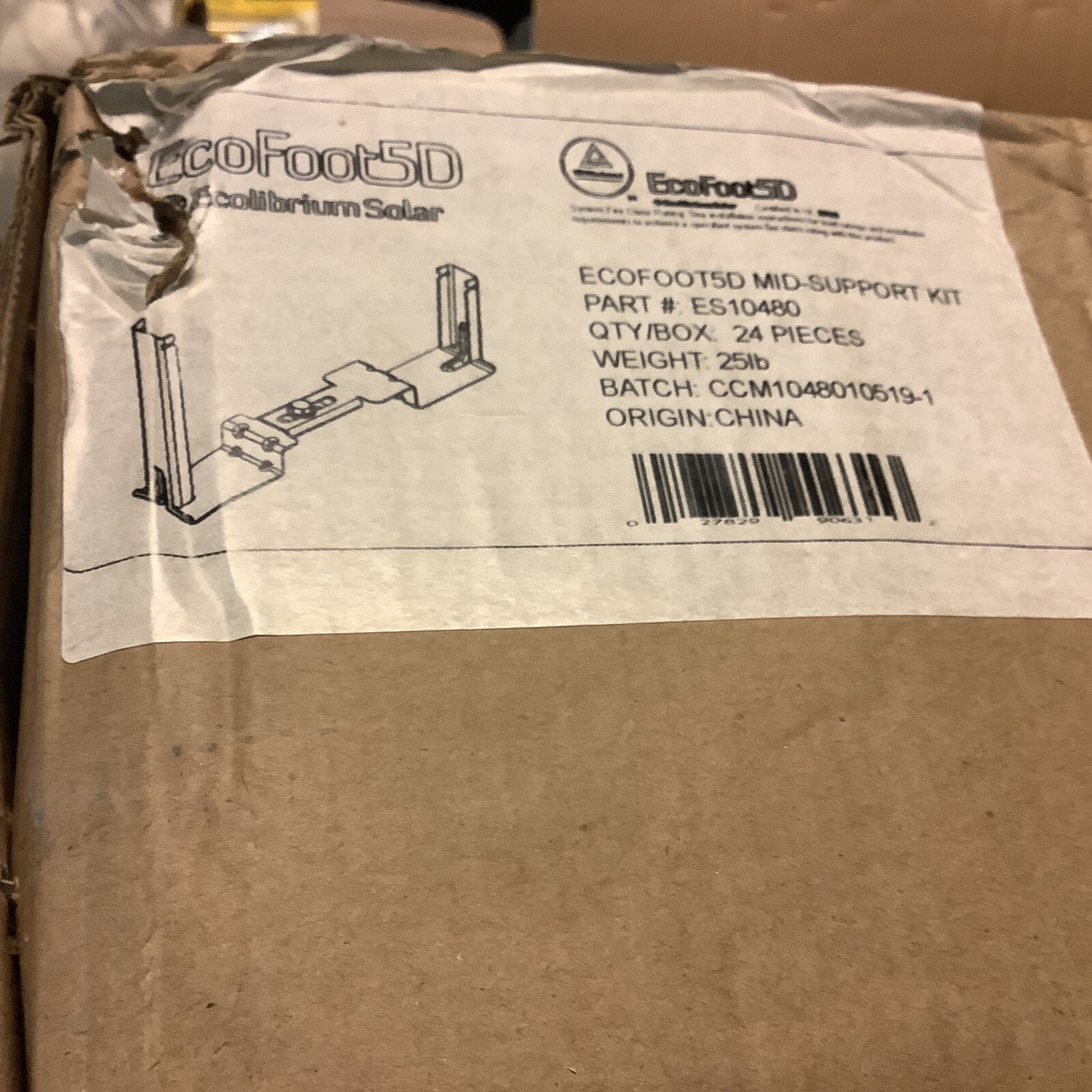 Unirac Ecolibrium EcoFoot5D Mid-Support Kit (Box of 24)