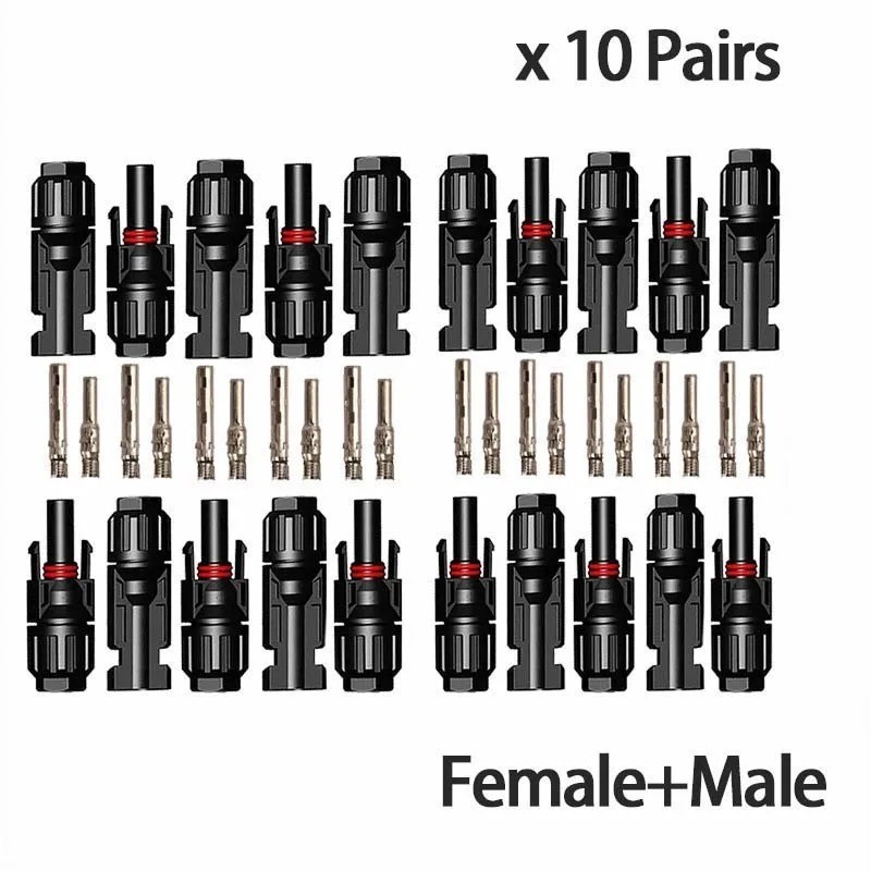 10Set Male Female Wire Cable Connector Set Solar Panel Waterproof Connector