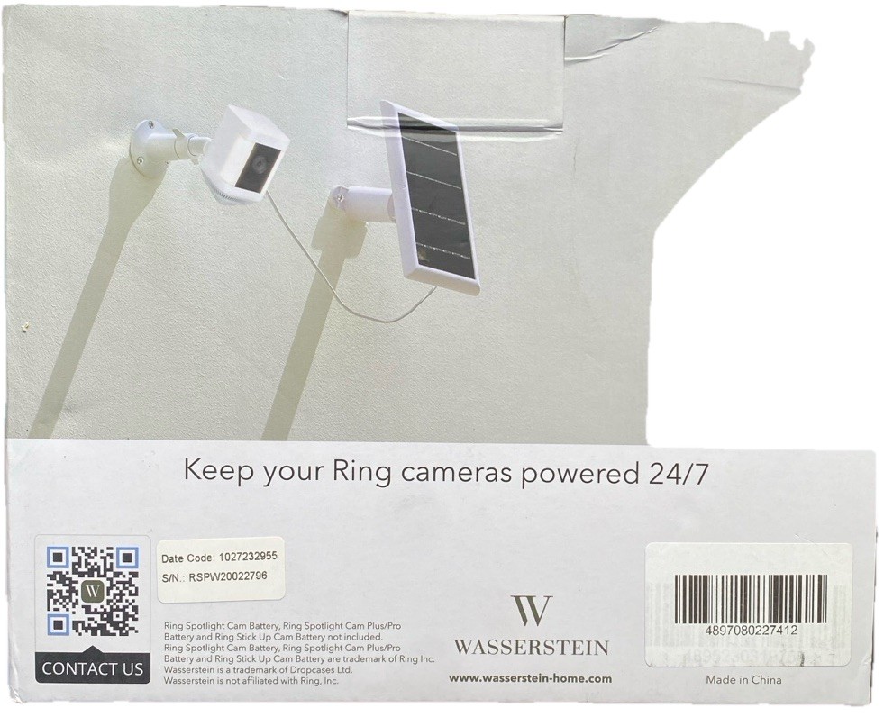 Wasserstein Ring Solar Panel 2 Pack for Spotlight Cam & Stick Up Cam Battery