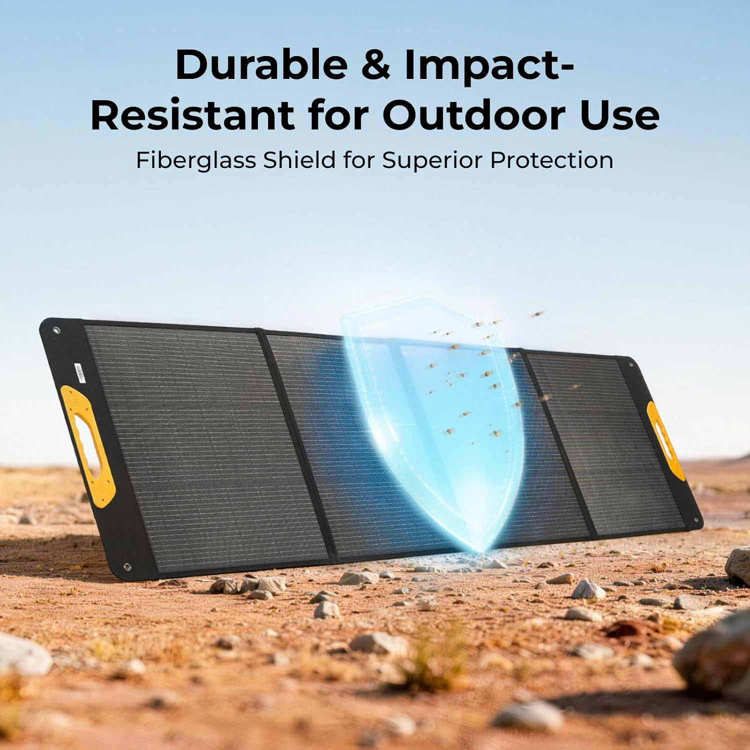 BougeRV 200W Portable Solar Panel, Fiberglass Solar Charger, Up to 25% Conversio