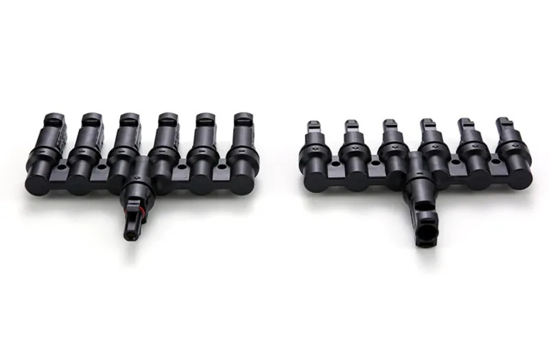 1 Pair Branch Connector 6-in-1 1000V 30A Parallel IP67 Waterproof MC4 Type