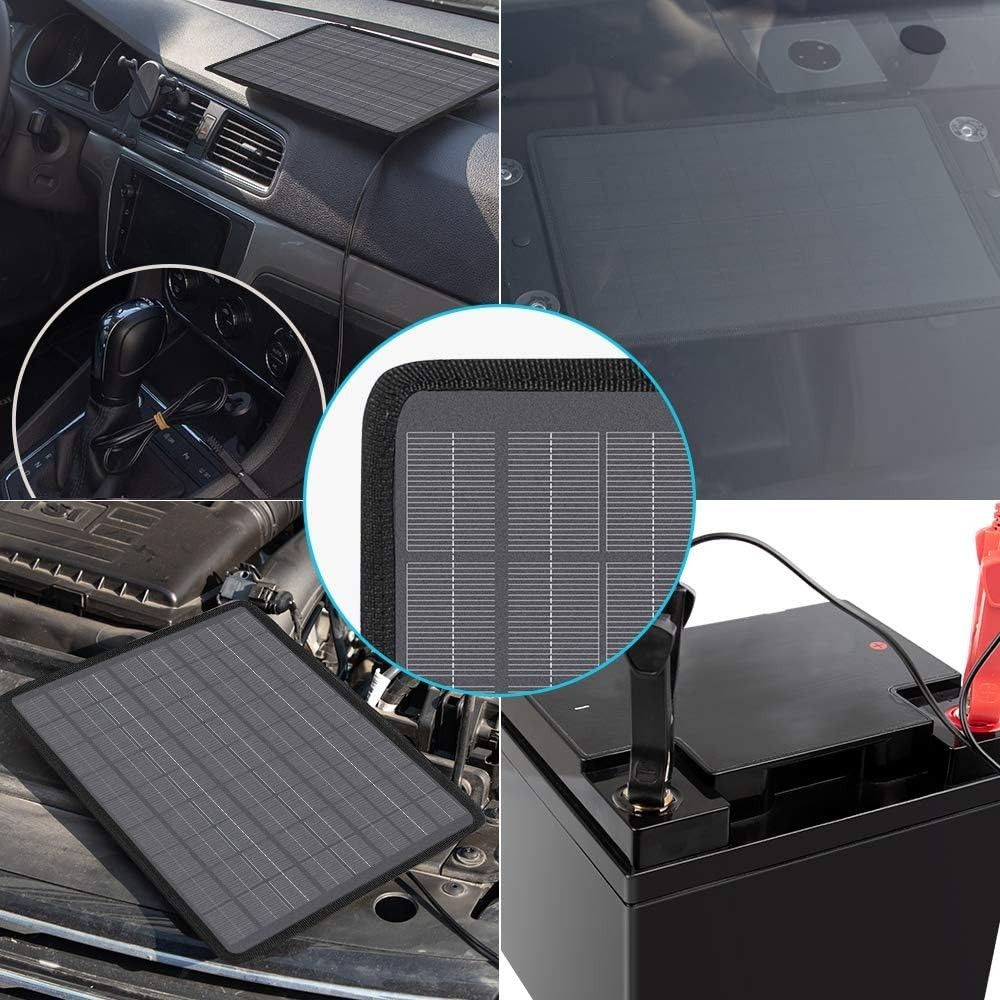 10W Solar Trickle Charger & Battery Maintainer – Portable & Weather Resistant