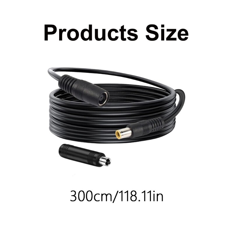 8mm Solar Panel Extension Cable 14AWG DC7909 Female to Male with DC8020 Adapter