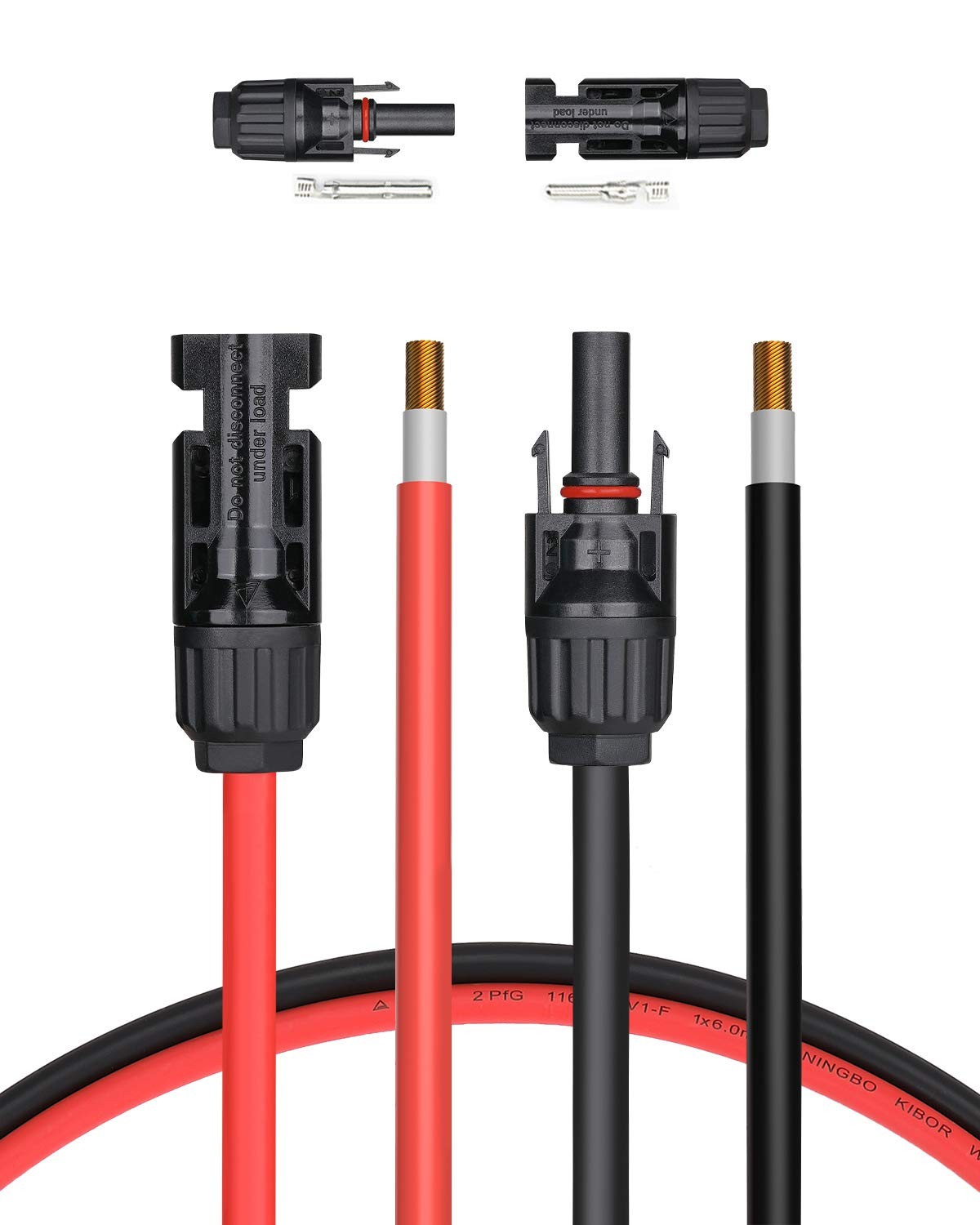 10 Feet 12AWG Solar Extension Cable with Female and Male Connector with Extra…