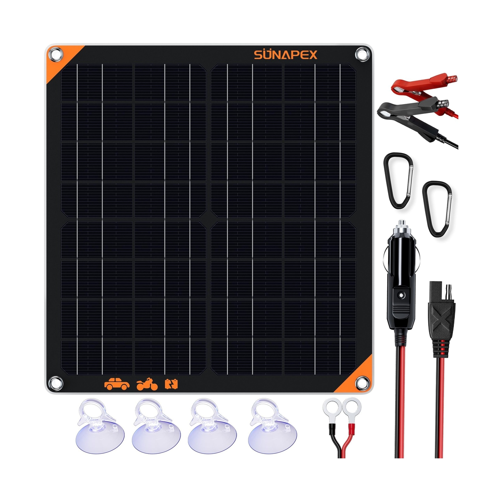20W Solar Car Battery Trickle Charger & Maintainer, 12V Waterproof Solar Pane…
