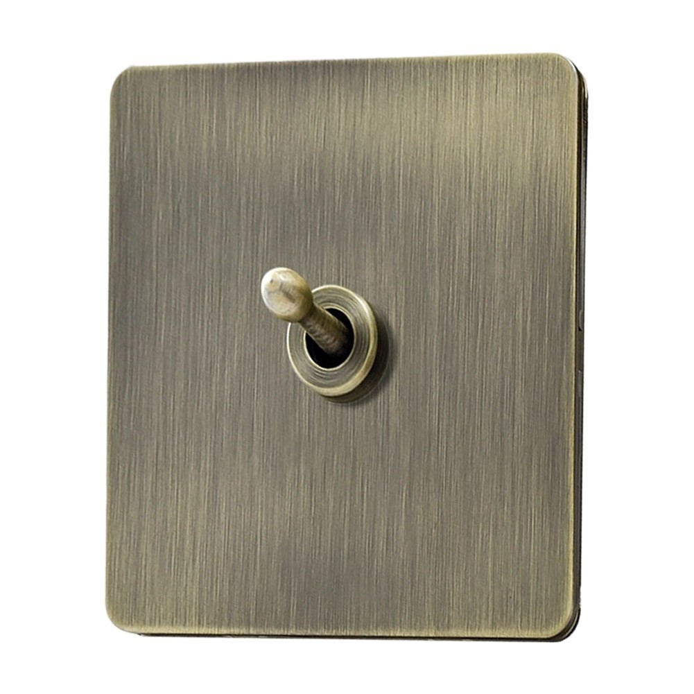 Brushed Stainless Steel 86x86mm Wall Switch Panel for Contemporary Interiors