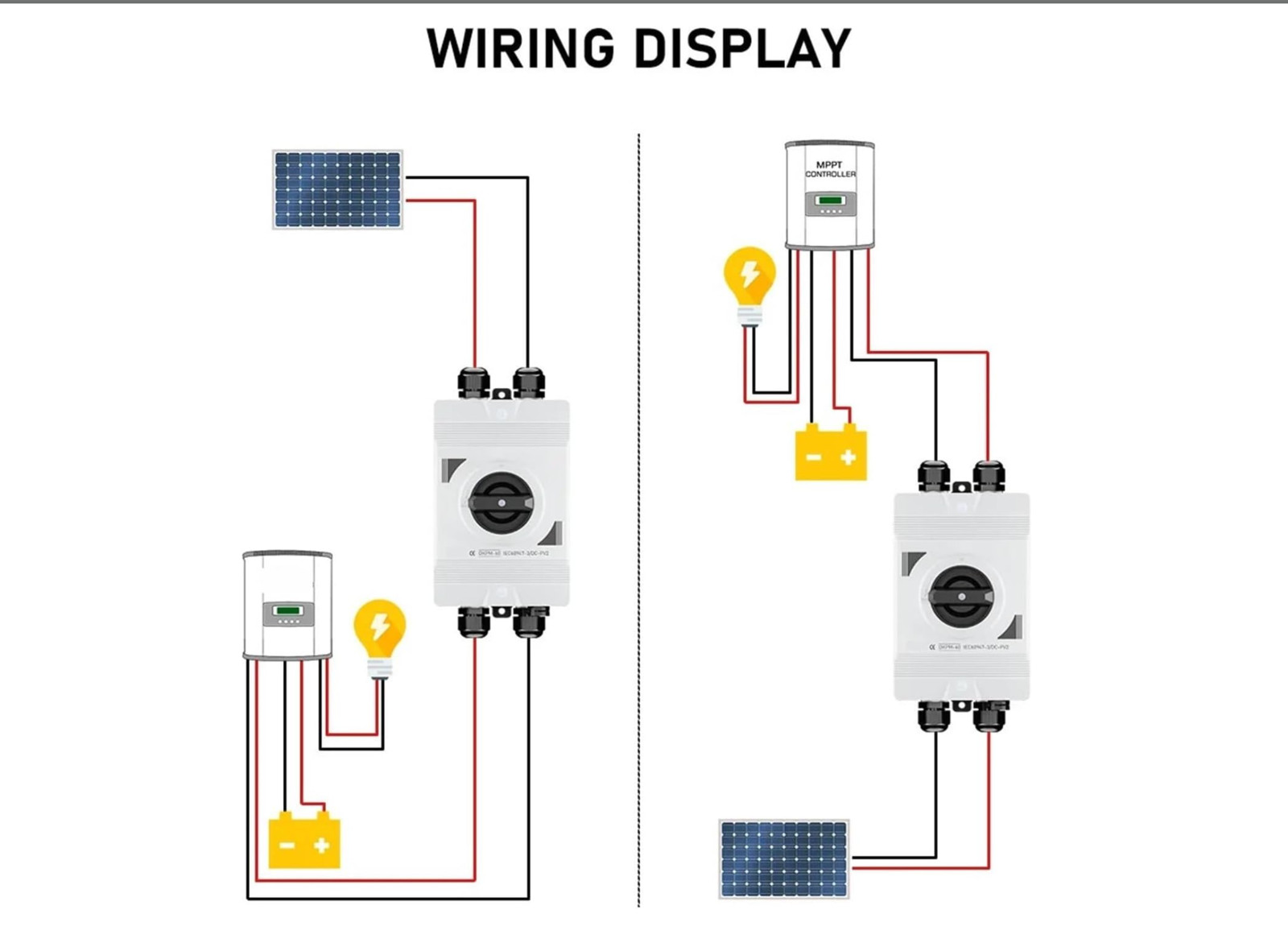 Isolation Switch Solar Panel DC Disconnect Switch 1500V 40A Grade Outdoor IP66