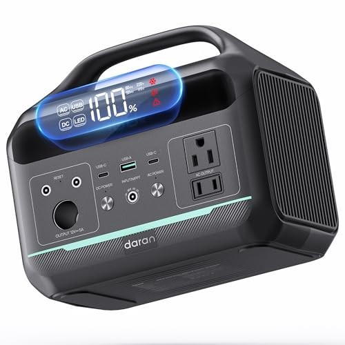 192Wh Portable Power Station 300W LiFePO4 Solar Generator