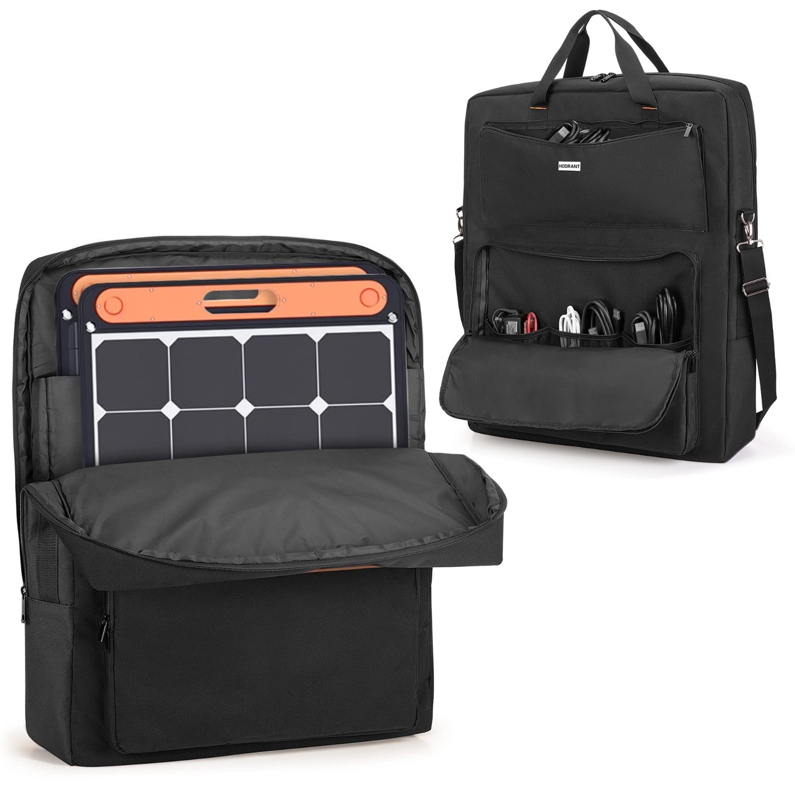 Solar Panel Storage Bag for 100W Panels, Padded Travel Case, Double-Layer Carrie
