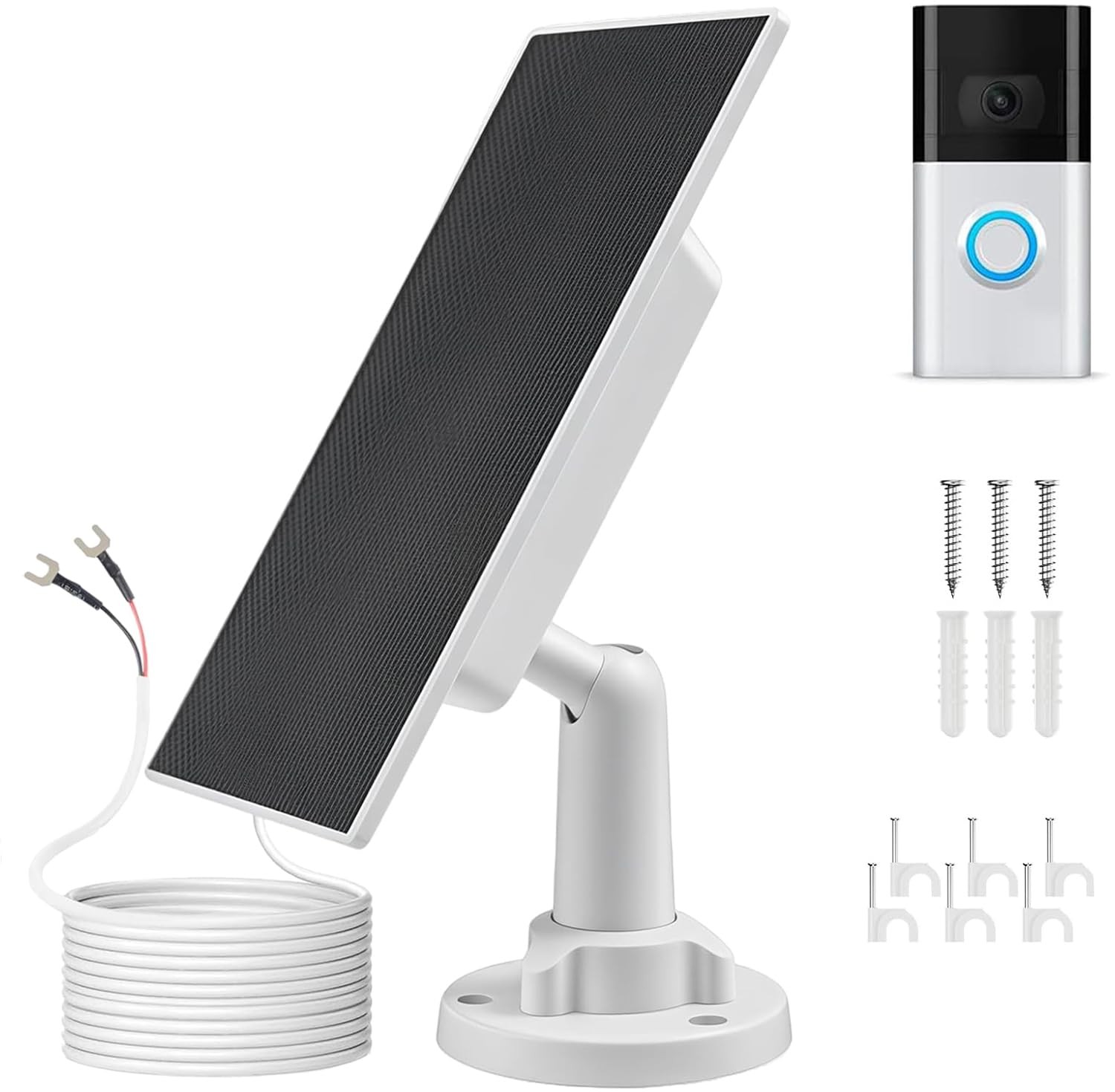 Solar Charger for Ring Doorbell with Built-in Energy Storage – Solar Panel Co…