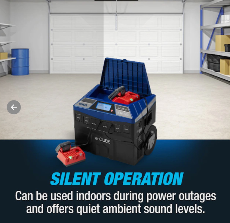 Kohler enCUBE 1.8 1800W Portable Power Station Solar Generator Battery *READ*