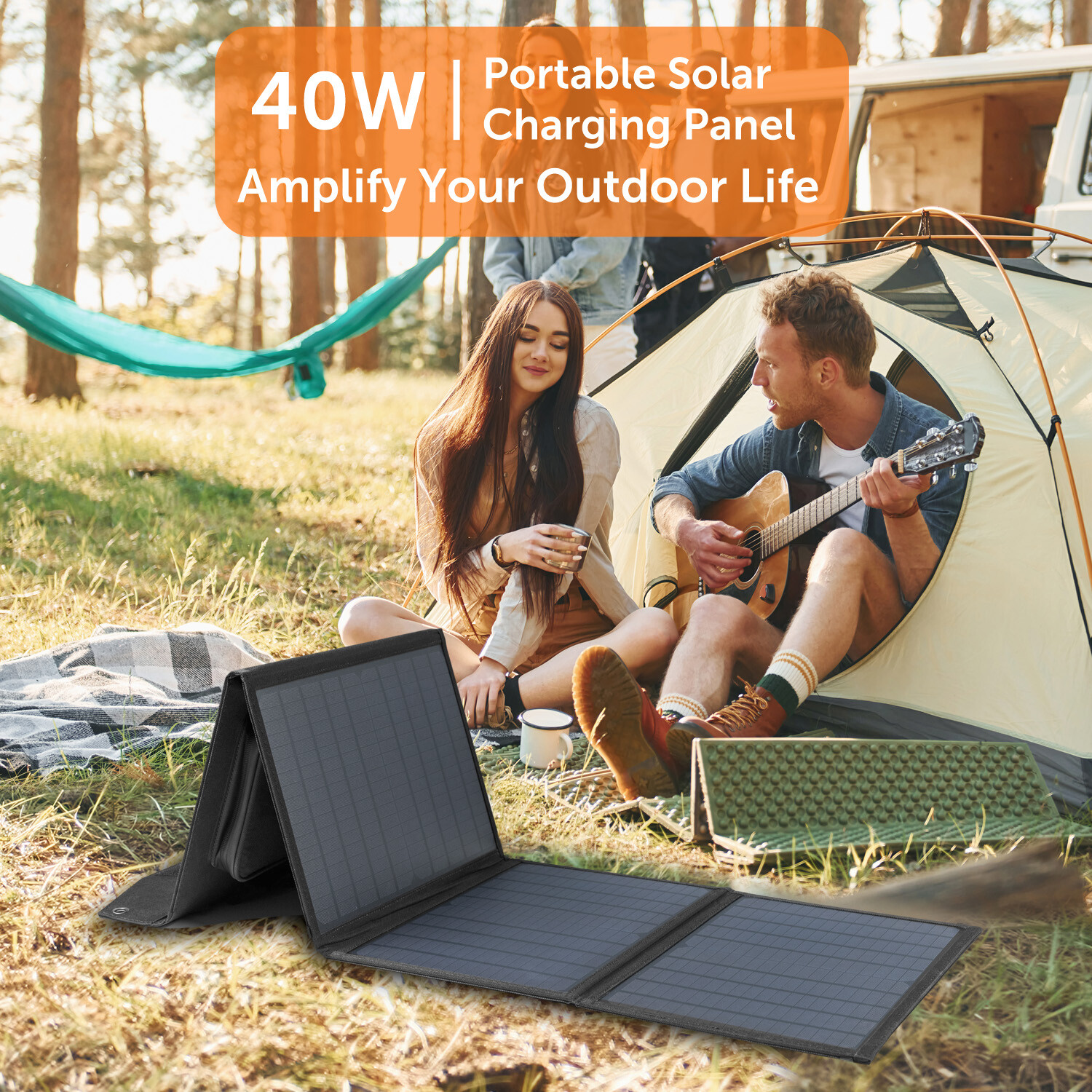 40W Folding Solar Charging Panel-Charge Smartphones/Tablets/Other Devices