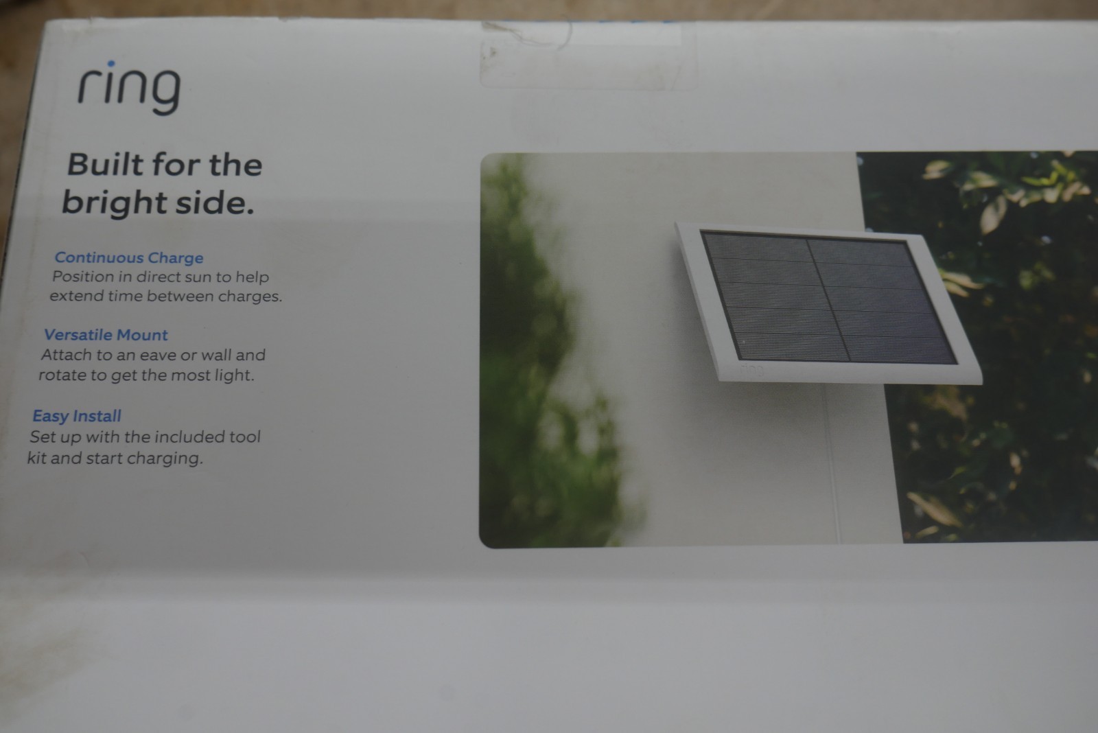 Ring 2nd Generation Solar Panel for Select Ring Cameras White USB-C NEW/OPEN BOX