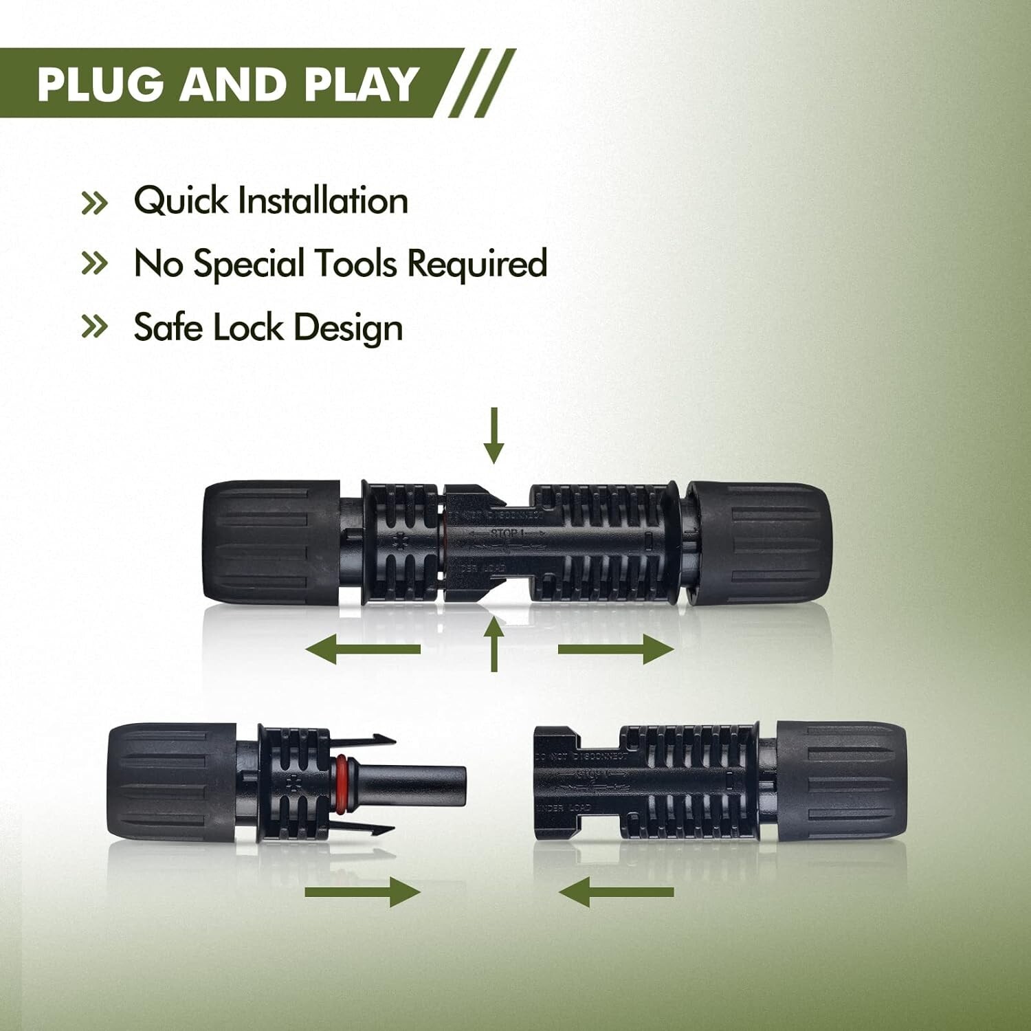 HQST 5 Pairs Solar Connectors Male/Female IP67 Waterproof Solar Panel Cable Conn