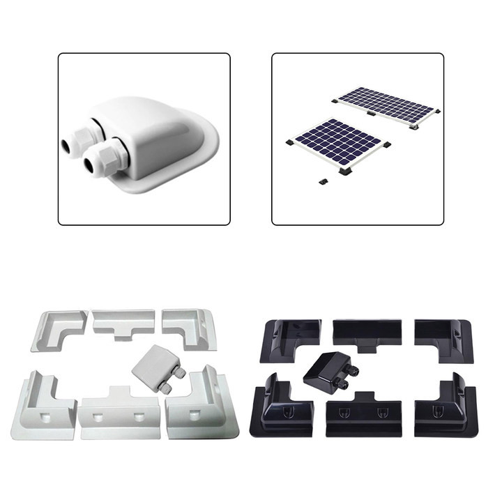 Sleek Design 7PCS Solar Panel Mounting Kit Compatible with Various Surfaces