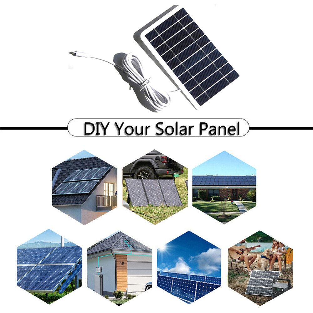 5V 2W Solar Panel Output USB Outdoor Portable Solar System Mobile Phone Charger