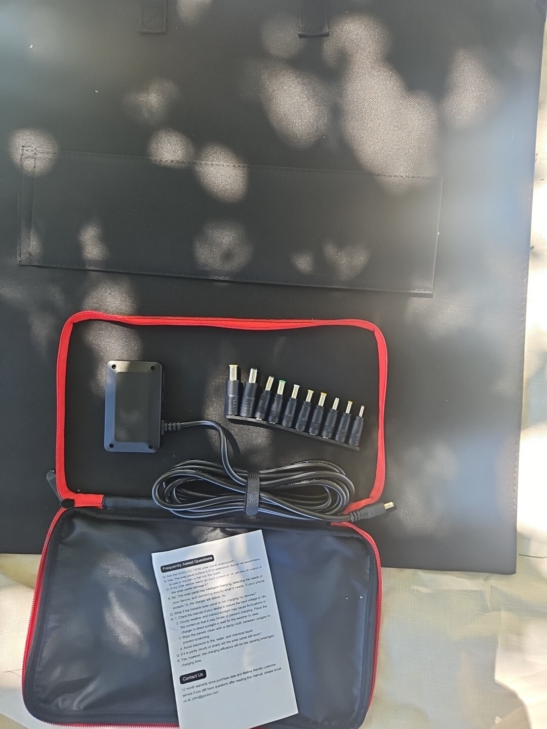 Gooloo Solar 100, 18V 100W Portable Solar Panel for Camping, Road Trip, Eme