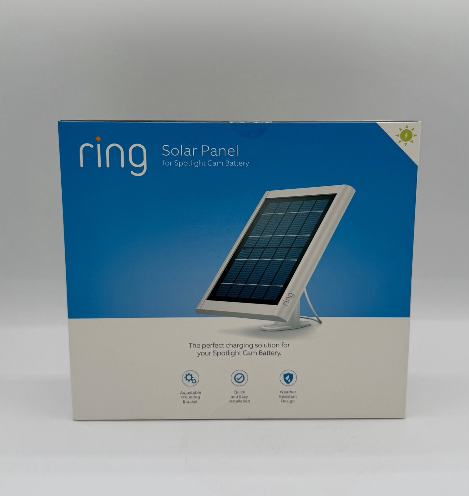 Ring Solar Panel for Spotlight Cam Battery White – New/Sealed