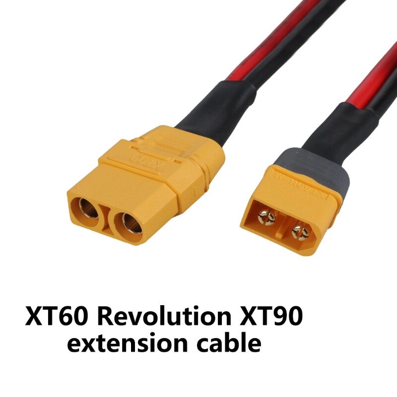 Male XT60 to Female XT90 Connection Cable for Photovoltaic Cells Model Aircraft