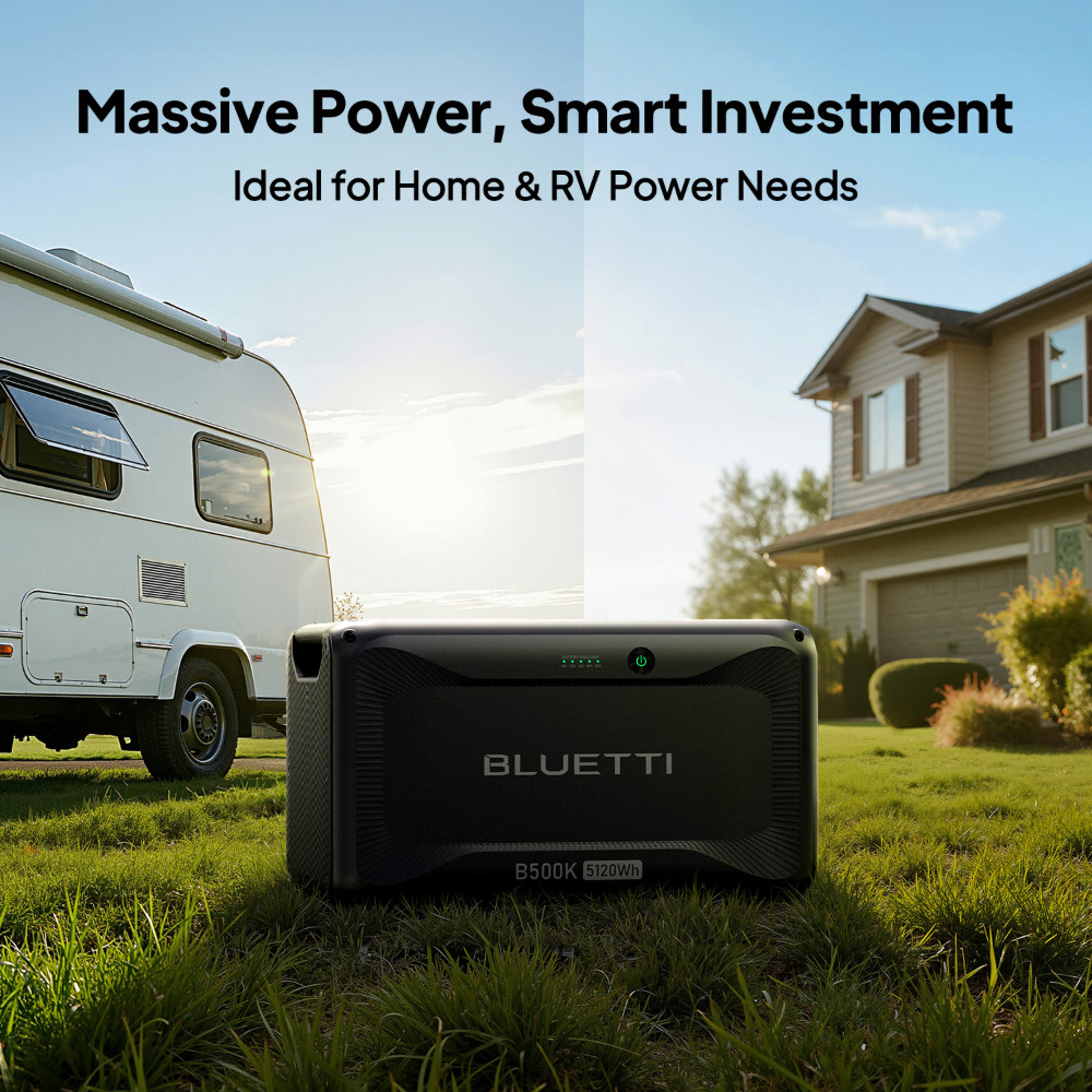 BLUETTI B500K 5120Wh Expansion Battery for AC200L/AC300 Power Station Off-Grid