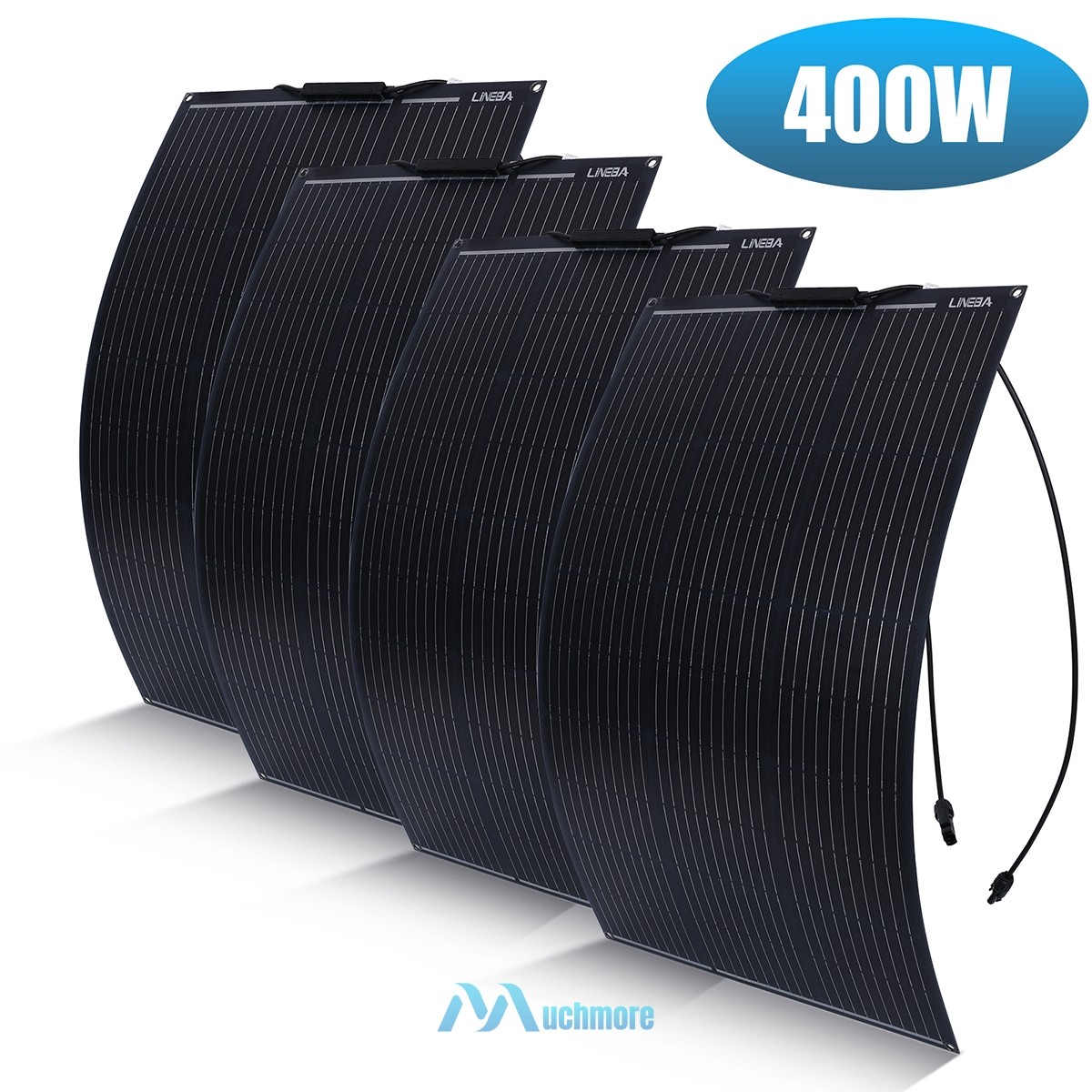 For Home RV 200W 400W Flexible Solar Panel & 100A 12V Battery Charger Controller
