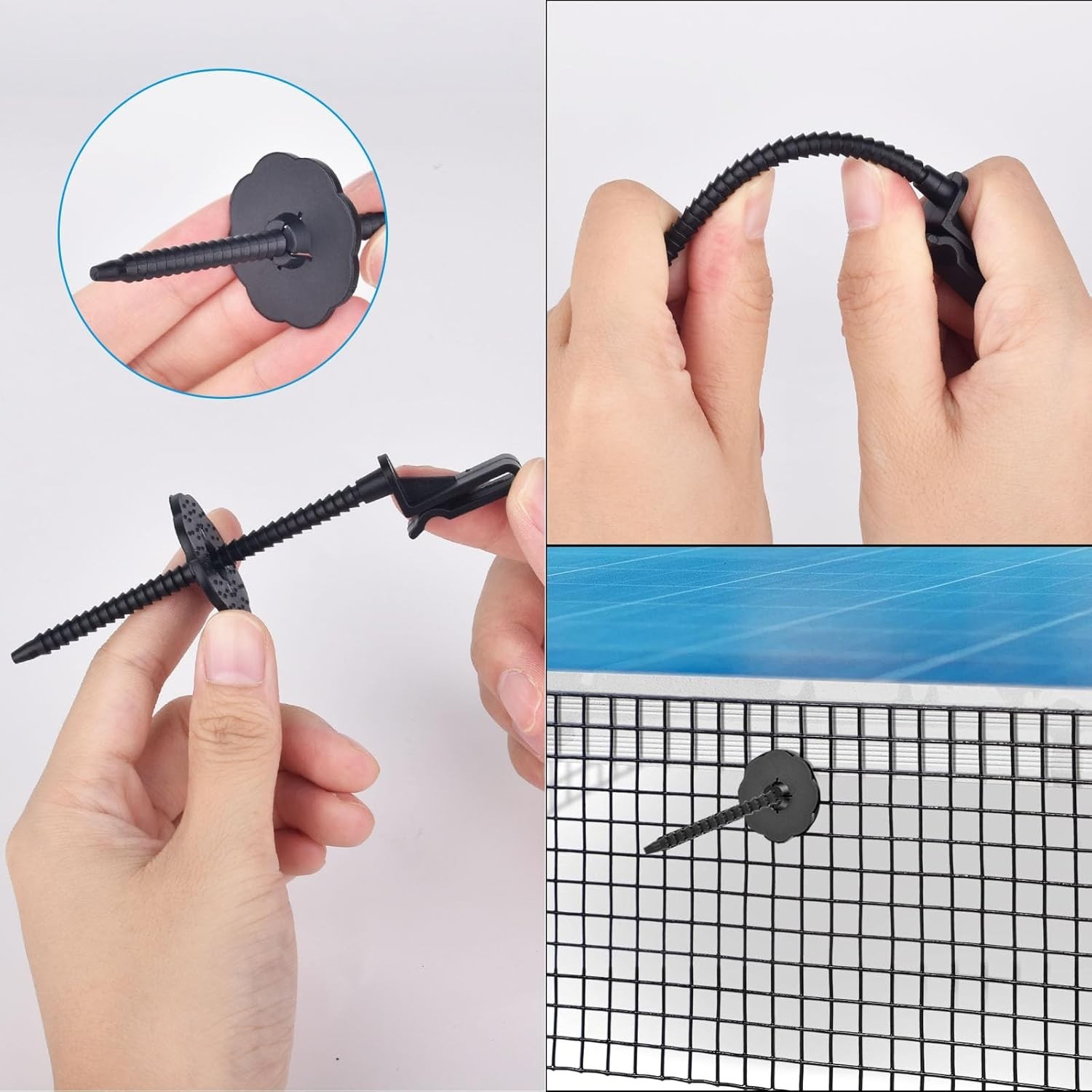 Robust Critter Guard Fasteners for Solar Panels—50 Pack—Weather Resistant Clips